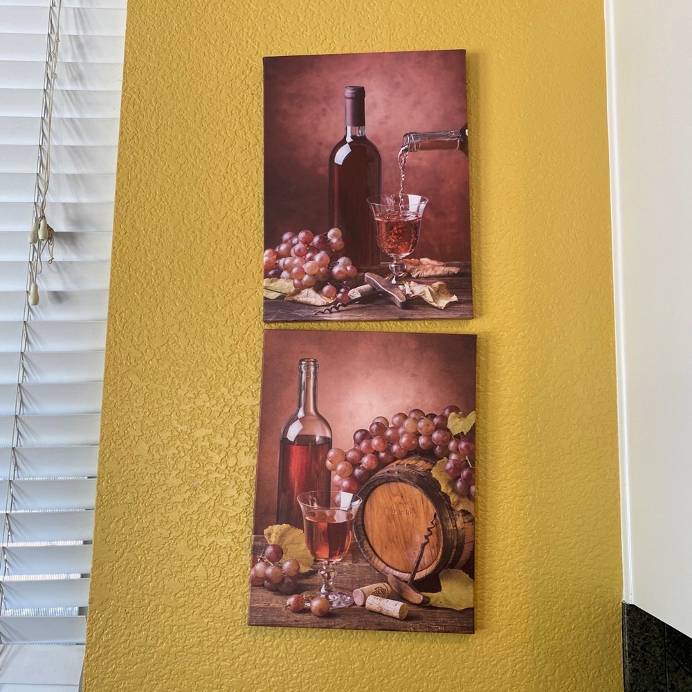 Wine theme home decor frames